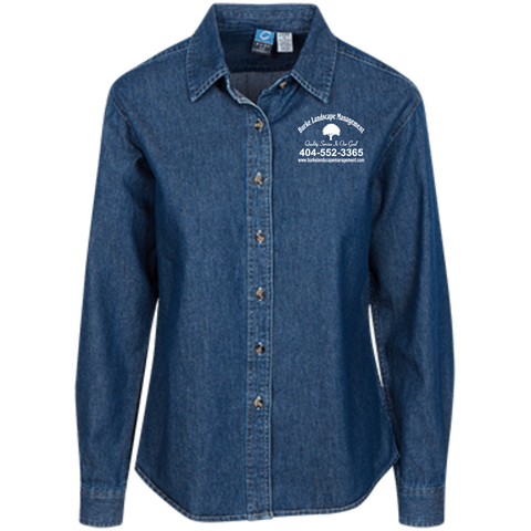 Burke Landscape Management LSP10 Port Authority Women's LS Denim Shirt