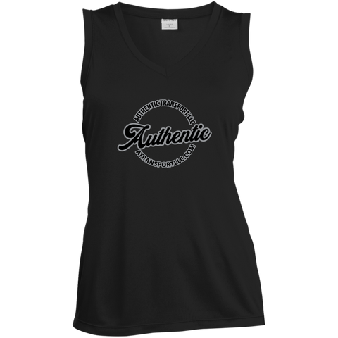 LST352 Sport-Tek Ladies' Sleeveless Moisture Absorbing V-Neck