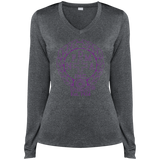 NFD&MA LST360LS Sport-Tek Ladies' LS Heather Dri-Fit V-Neck T-Shirt