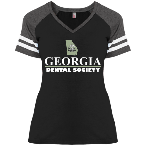 Georgia Dental Society (GDS) DM476 Disctrict Ladies' Game V-Neck T-Shirt