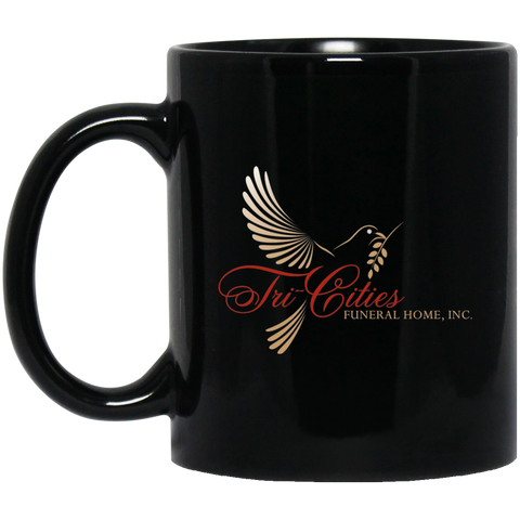 Tri-Cities Funeral Home BM11OZ 11 oz. Black Mug