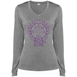 NFD&MA LST360LS Sport-Tek Ladies' LS Heather Dri-Fit V-Neck T-Shirt