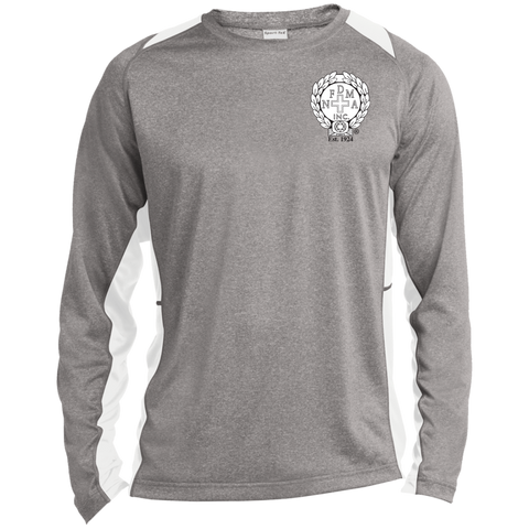 NFD&MA ST361LS Sport-Tek LS Heather Colorblock Poly T-Shirt
