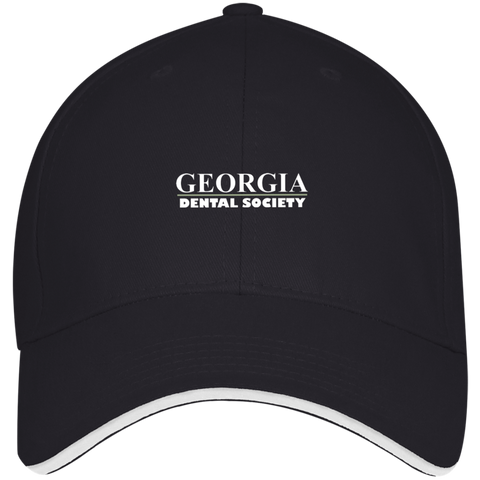 Georgia Dental Society (GDS) 3621 Bayside USA Made Structured Twill Cap With Sandwich Visor