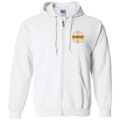 J.C. Hellum Funeral Homes G186 Gildan Zip Up Hooded Sweatshirt