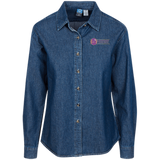 Lavenders Funeral Service LSP10 Port Authority Women's LS Denim Shirt