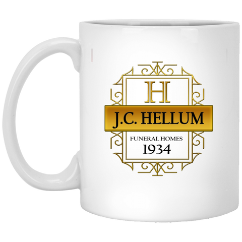 J.C. Hellum Funeral Homes XP8434 11 oz. White Mug
