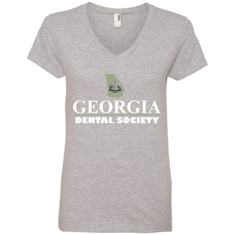 Georgia Dental Society (GDS) 88VL Anvil Ladies' V-Neck T-Shirt