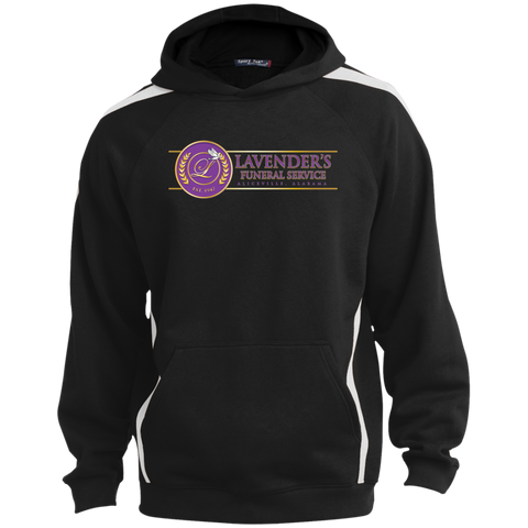 Lavenders Funeral Service YST265 Sport-Tek Youth Sleeve Stripe Hooded Pullover