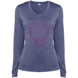 NFD&MA LST360LS Sport-Tek Ladies' LS Heather Dri-Fit V-Neck T-Shirt