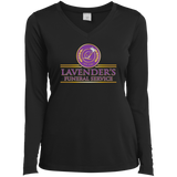 Lavenders Funeral Service LST353LS Sport-Tek Ladies' LS Performance V-Neck T-Shirt