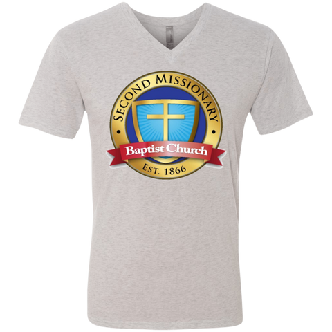 Second Missionary Baptist Church NL6040 Next Level Men's Triblend V-Neck T-Shirt
