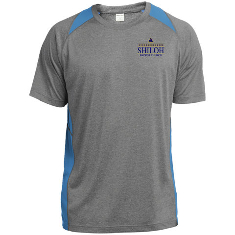 Shiloh Baptist Church ST361 Sport-Tek Heather Colorblock Poly T-Shirt