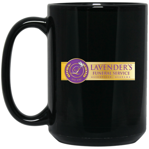Lavenders Funeral Service BM15OZ 15 oz. Black Mug